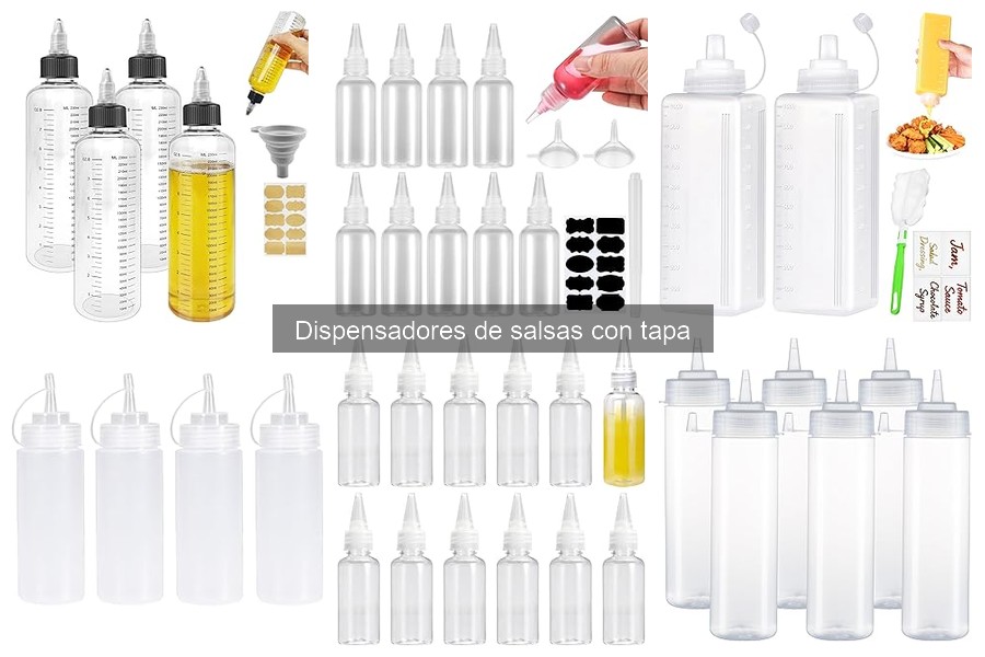Alternativas a dispensadores de salsas con tapa para tu cocina