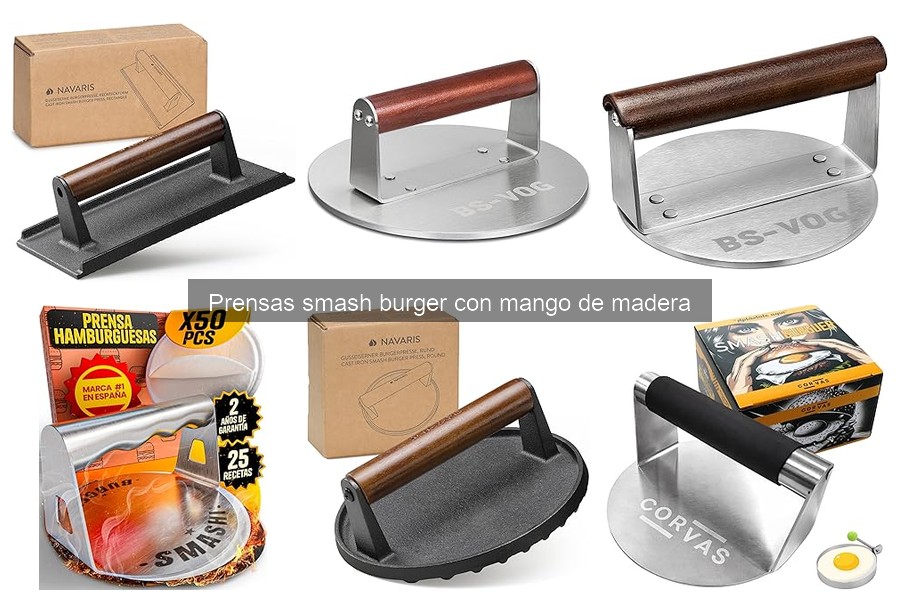 Alternativas a la prensa smash burger con mango de madera