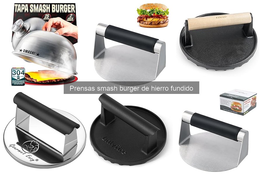 Alternativas a la prensa smash burger de hierro fundido