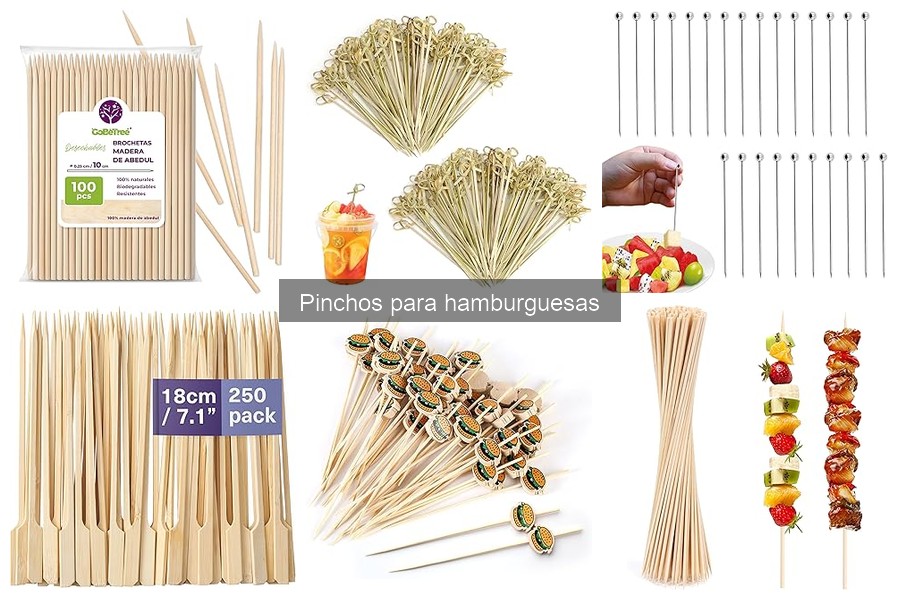 Alternativas a los pinchos para hamburguesas: opciones prácticas