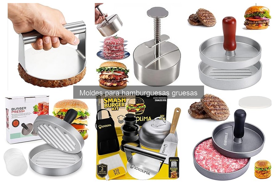 Alternativas a moldes para hamburguesas gruesas en casa