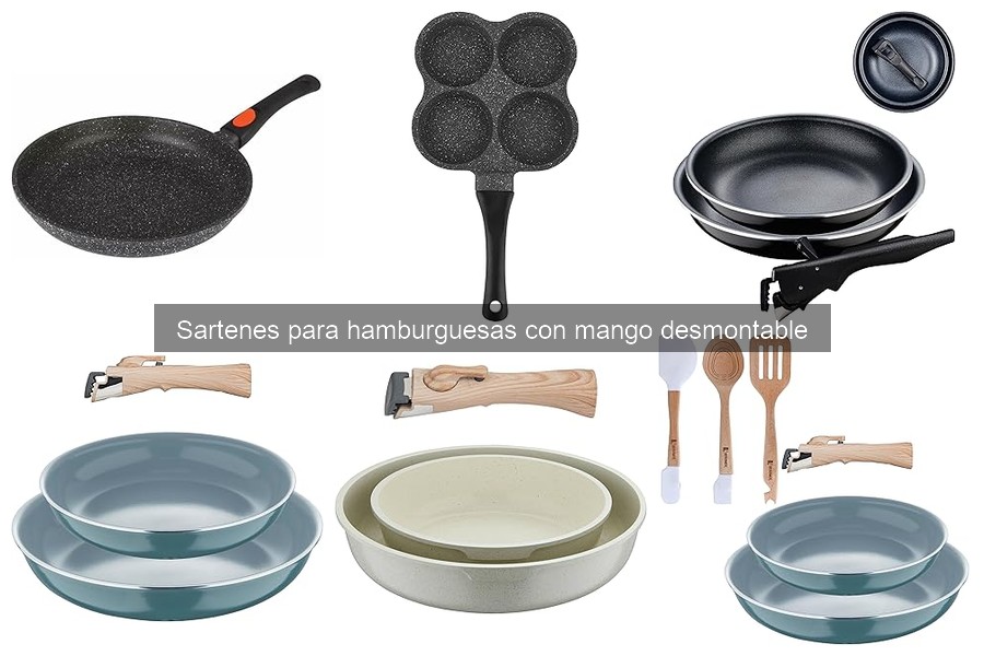 Alternativas a sartenes para hamburguesas con mango desmontable