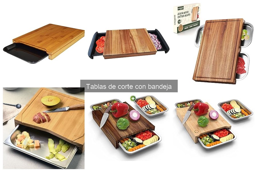 Alternativas a tablas de corte con bandeja para cocinar