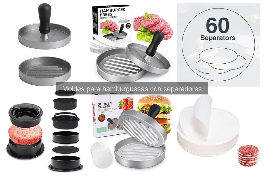 Alternativas creativas a moldes para hamburguesas con separadores