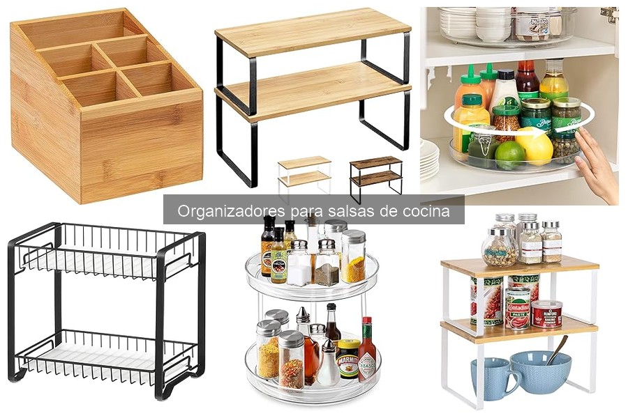 Alternativas creativas a organizadores de salsas de cocina
