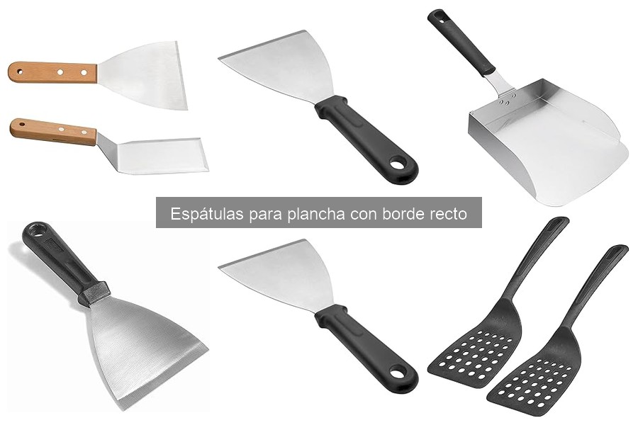 Alternativas económicas de espátulas para plancha con borde recto