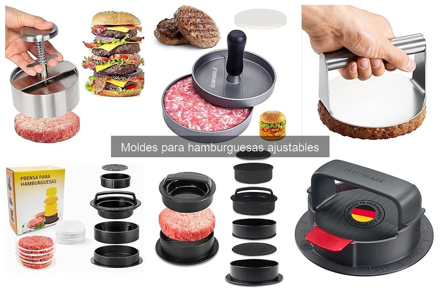 Cómo usar moldes para hamburguesas ajustables correctamente