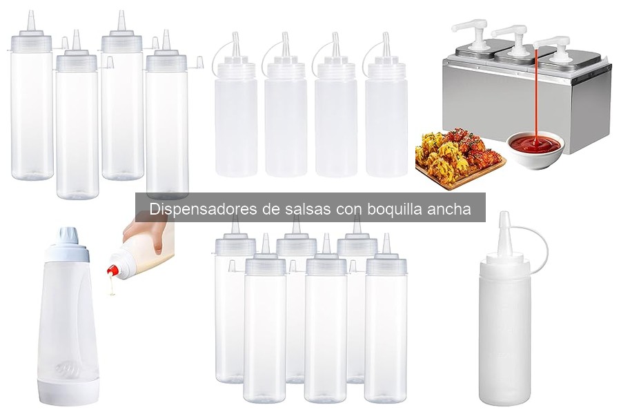 Cómo usar un dispensador de salsas con boquilla ancha