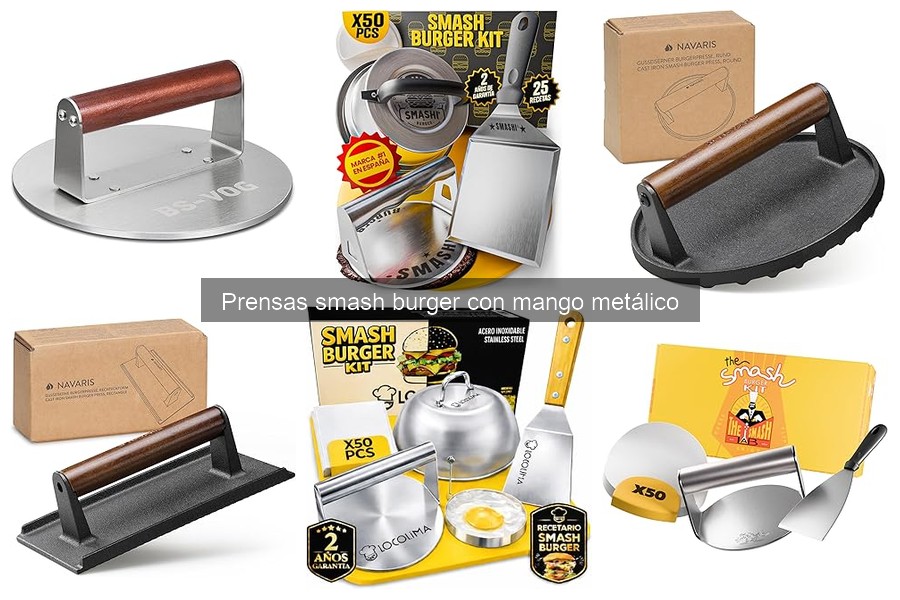 Cómo usar una prensa smash burger con mango metálico
