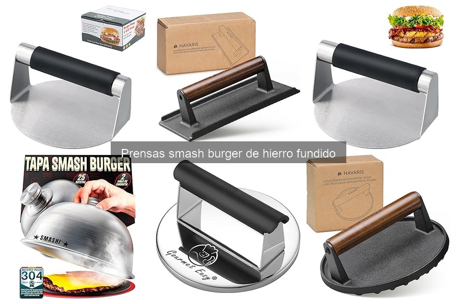 Cómo usar una prensa smash burger de hierro fundido