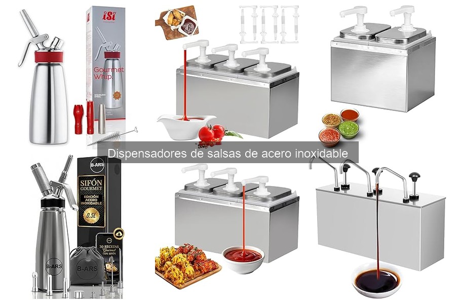 Comparativa de dispensadores de salsas de acero inoxidable