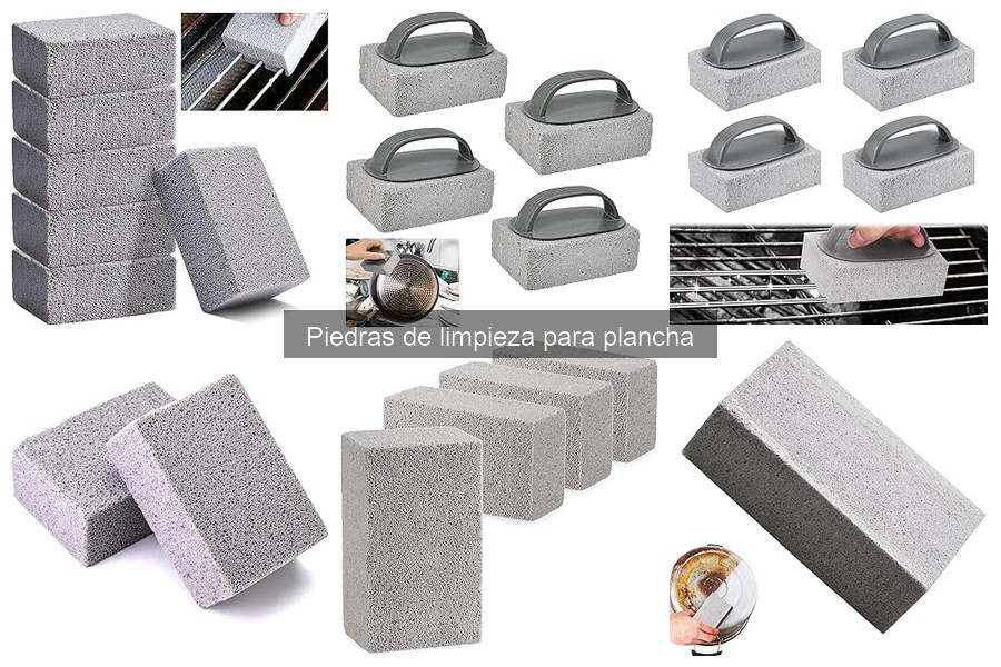 Comparativa de materiales en piedras de limpieza para plancha