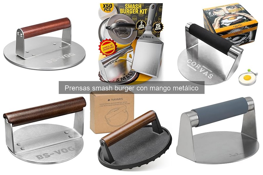 Comparativa de Prensas Smash Burger con Mango Metálico