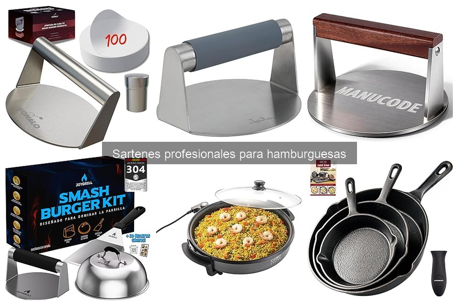 Comparativa de sartenes de hierro fundido y antiadherentes para hamburguesas
