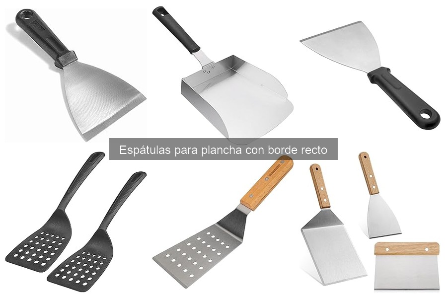 Espátula para plancha con borde recto: características y usos