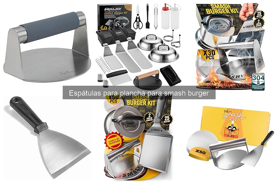 Guía de uso de espátulas para smash burgers en cocina