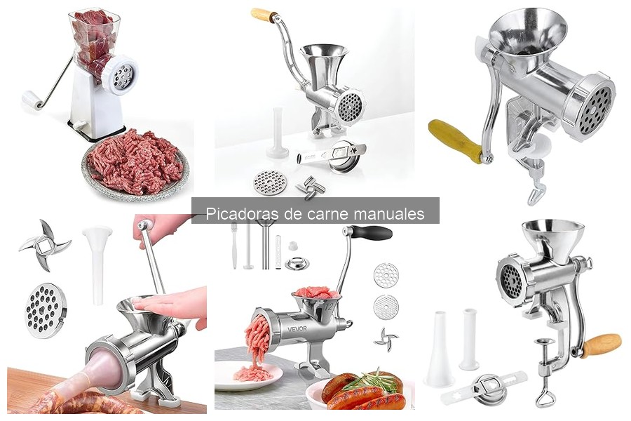Instrucciones de seguridad para picadoras de carne manuales