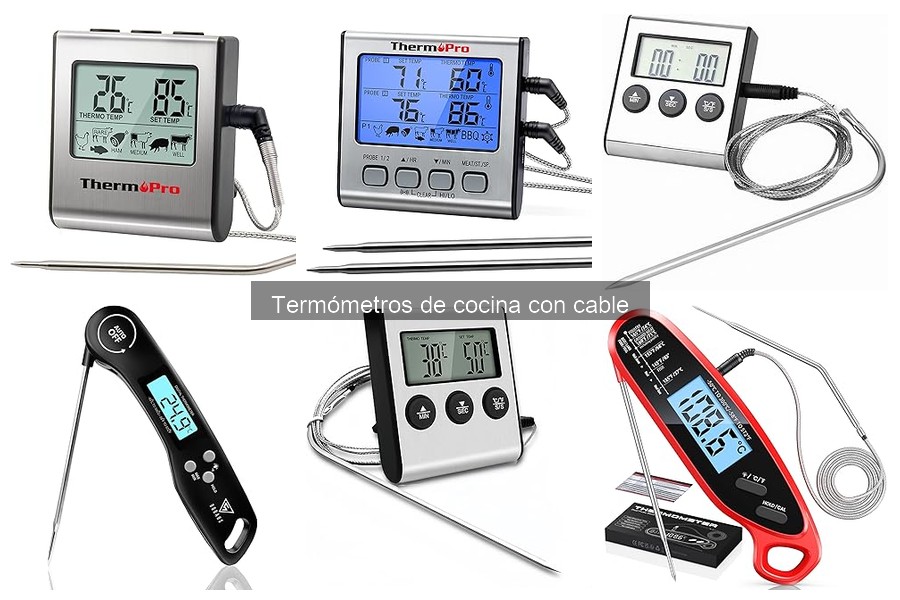 Instrucciones para Usar Termómetros de Cocina con Cable