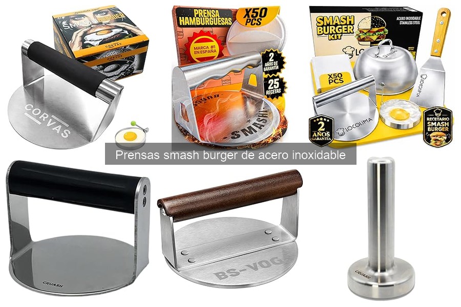 Instrucciones para usar tu prensa smash burger de acero inoxidable