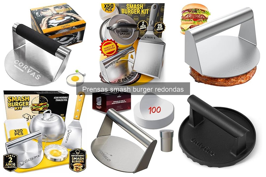Materiales recomendados para prensas smash burger redondas