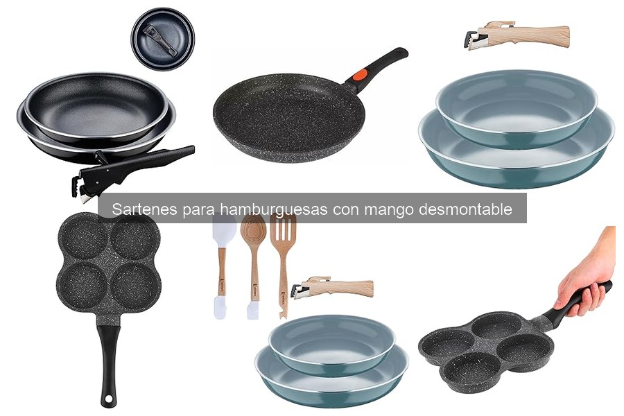 Mejores hamburguesas para sartenes con mango desmontable