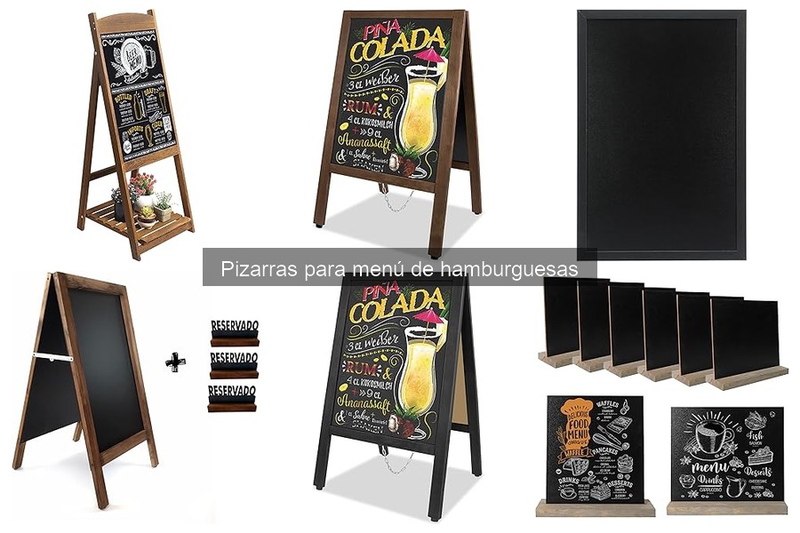 Mejores ofertas y precios de pizarras para menú de hamburguesas