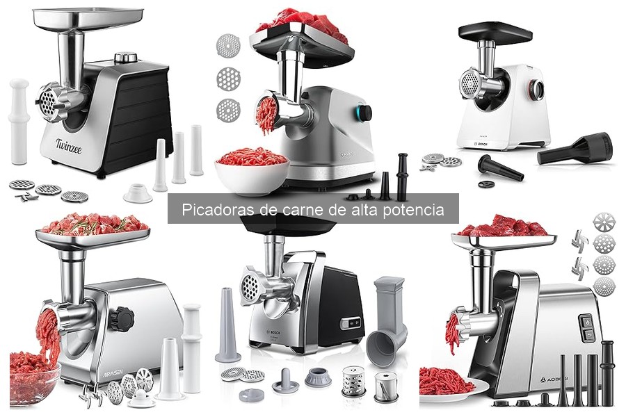 Mejores picadoras de carne de alta potencia para el hogar