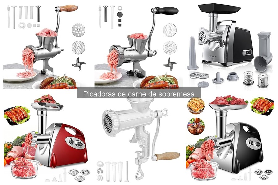 Mejores picadoras de carne de sobremesa para casa