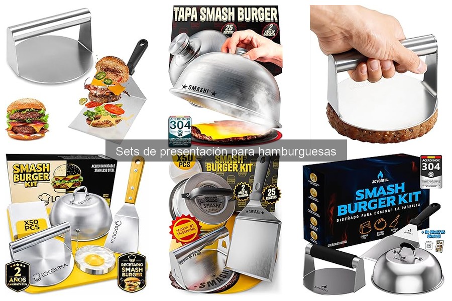 Mejores sets de presentación para hamburguesas en fiestas