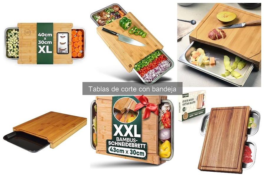 Mejores tablas de corte con bandeja para cocinas pequeñas