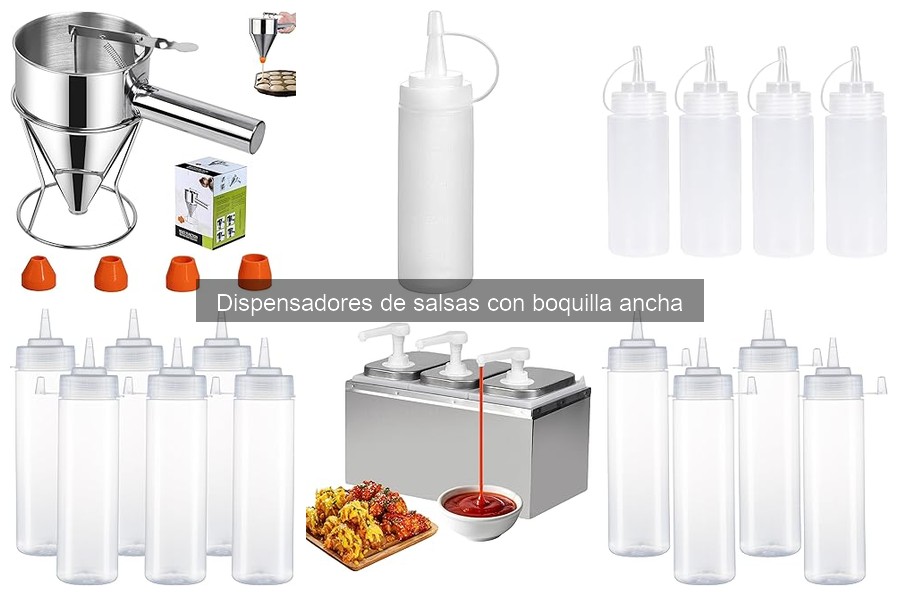 Opiniones sobre dispensadores de salsas con boquilla ancha