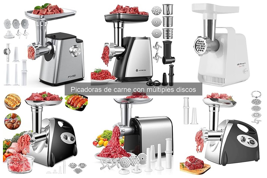 Opiniones sobre picadoras de carne con múltiples discos