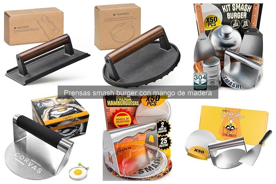 Opiniones sobre prensas smash burger con mango de madera