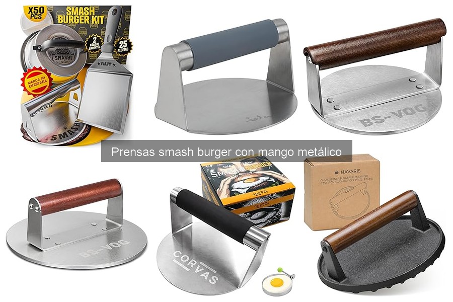Opiniones sobre prensas smash burger con mango metálico