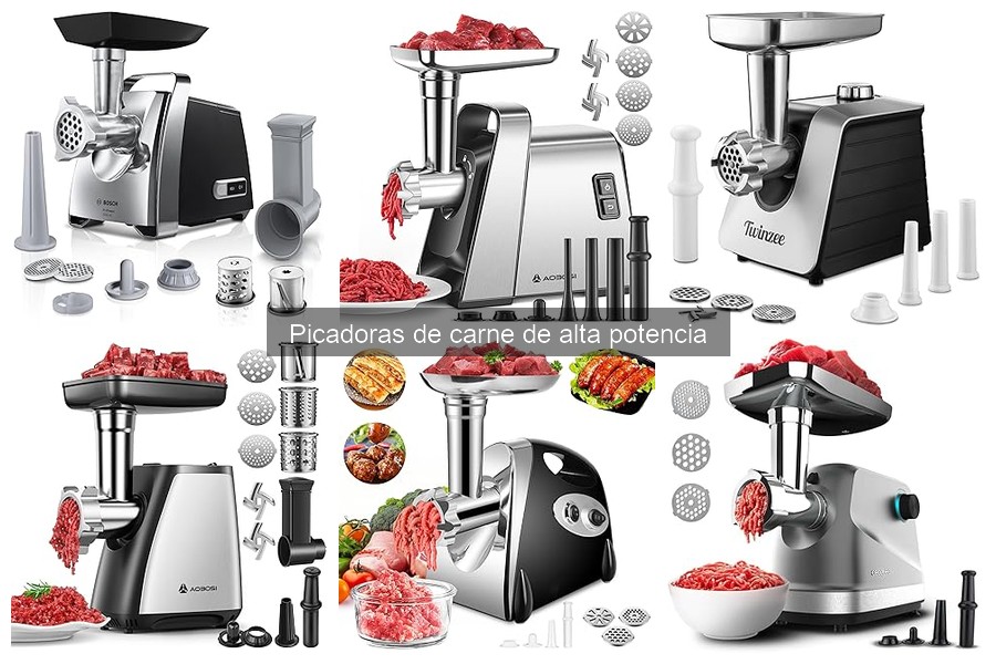 ** Problemas comunes con picadoras de carne de alta potencia