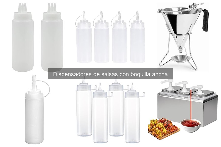 ¿Qué es un dispensador de salsas con boquilla ancha?