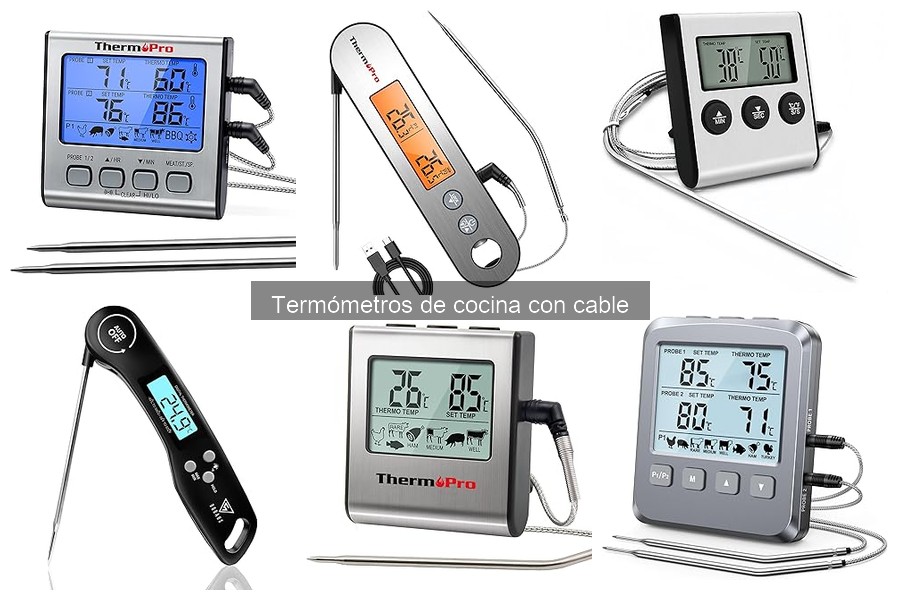 ¿Qué es un termómetro de cocina con cable? Guía y funciones