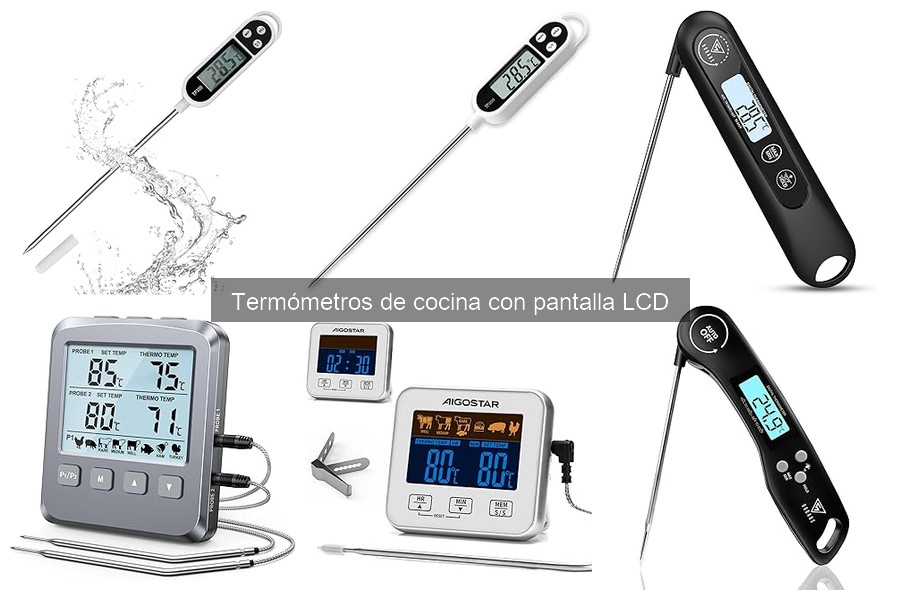 ¿Qué es un termómetro de cocina con pantalla LCD?