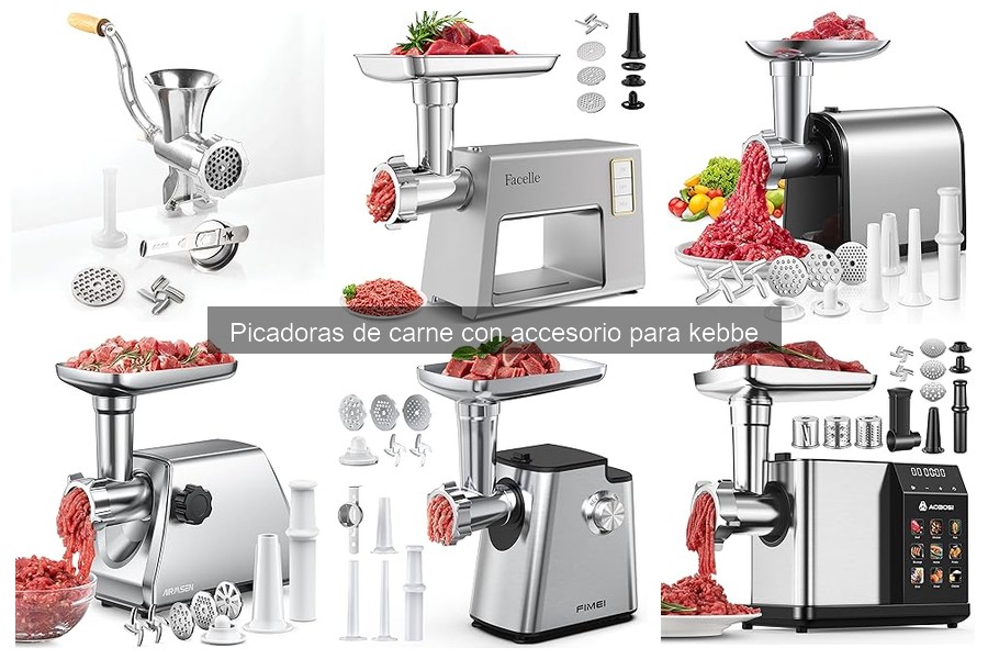 ¿Qué es una picadora de carne con accesorio para kebbe?