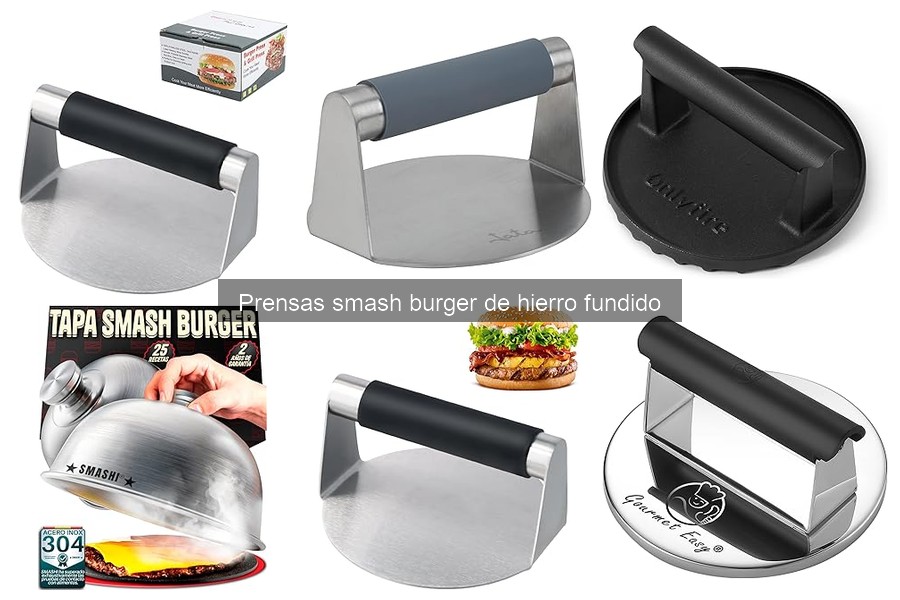 ¿Qué es una prensa smash burger de hierro fundido?