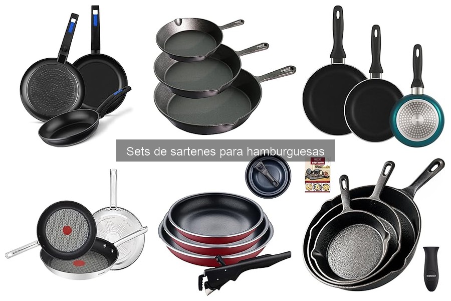 ¿Qué incluye un set de sartenes para hamburguesas?