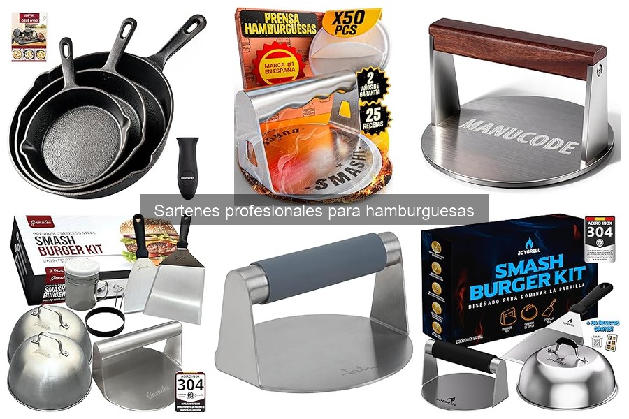 Sartenes profesionales para hamburguesas aptas para inducción