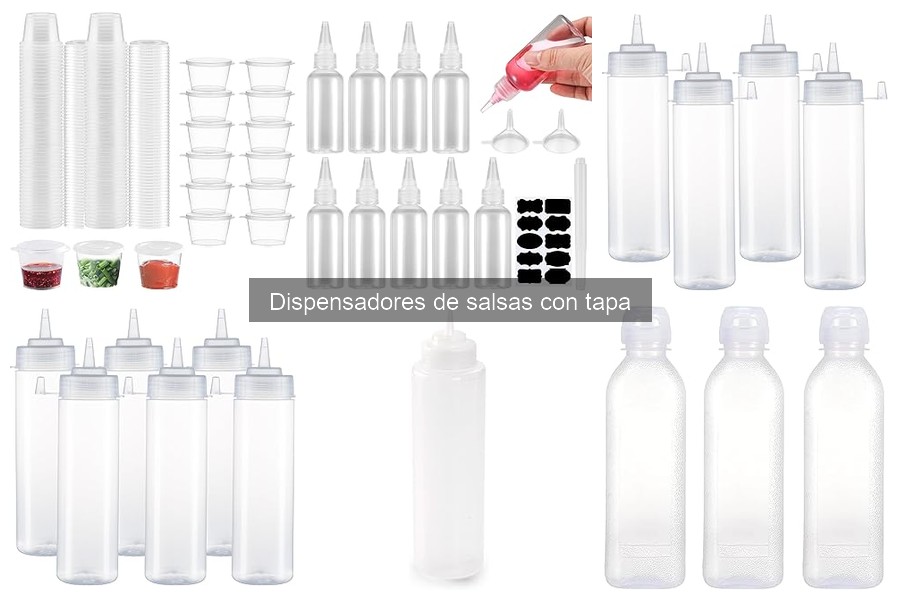 Tipos de dispensadores de salsas con tapa para tu cocina