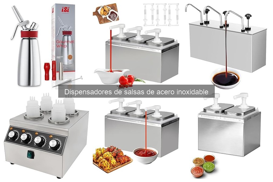 Tipos de dispensadores de salsas de acero inoxidable