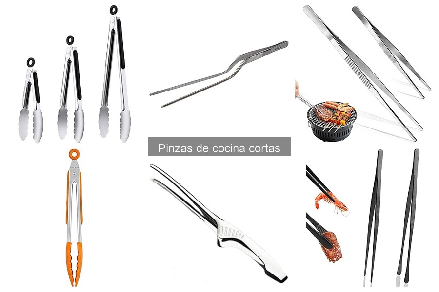 Tipos de pinzas de cocina cortas y sus usos prácticos