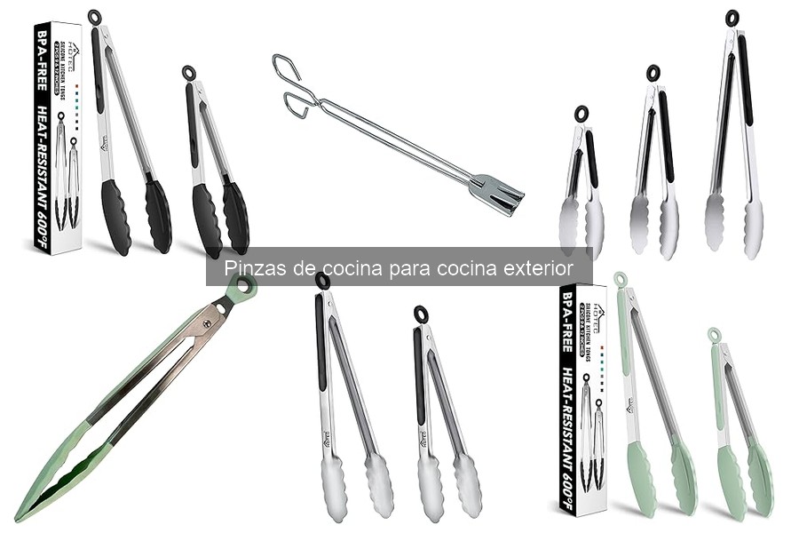 Tipos de pinzas de cocina para plancha y parrilla