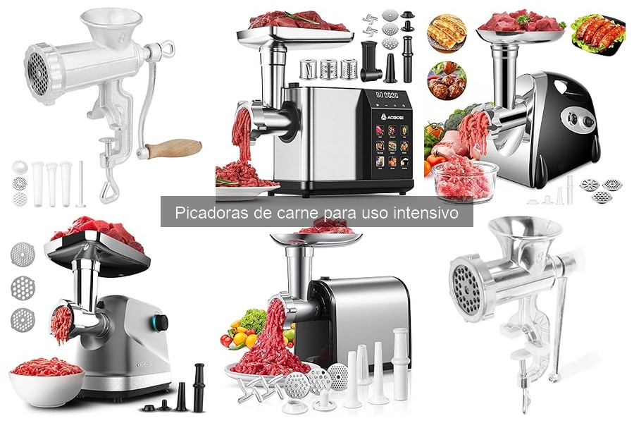 Uso y mantenimiento de picadoras de carne para uso intensivo