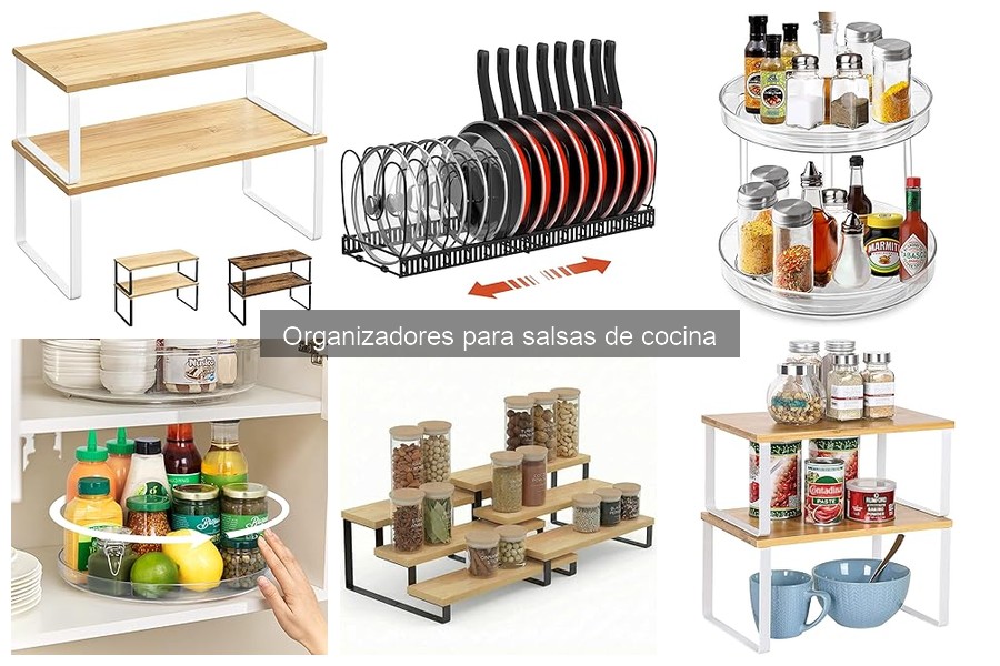 Usos creativos de organizadores para salsas en la cocina